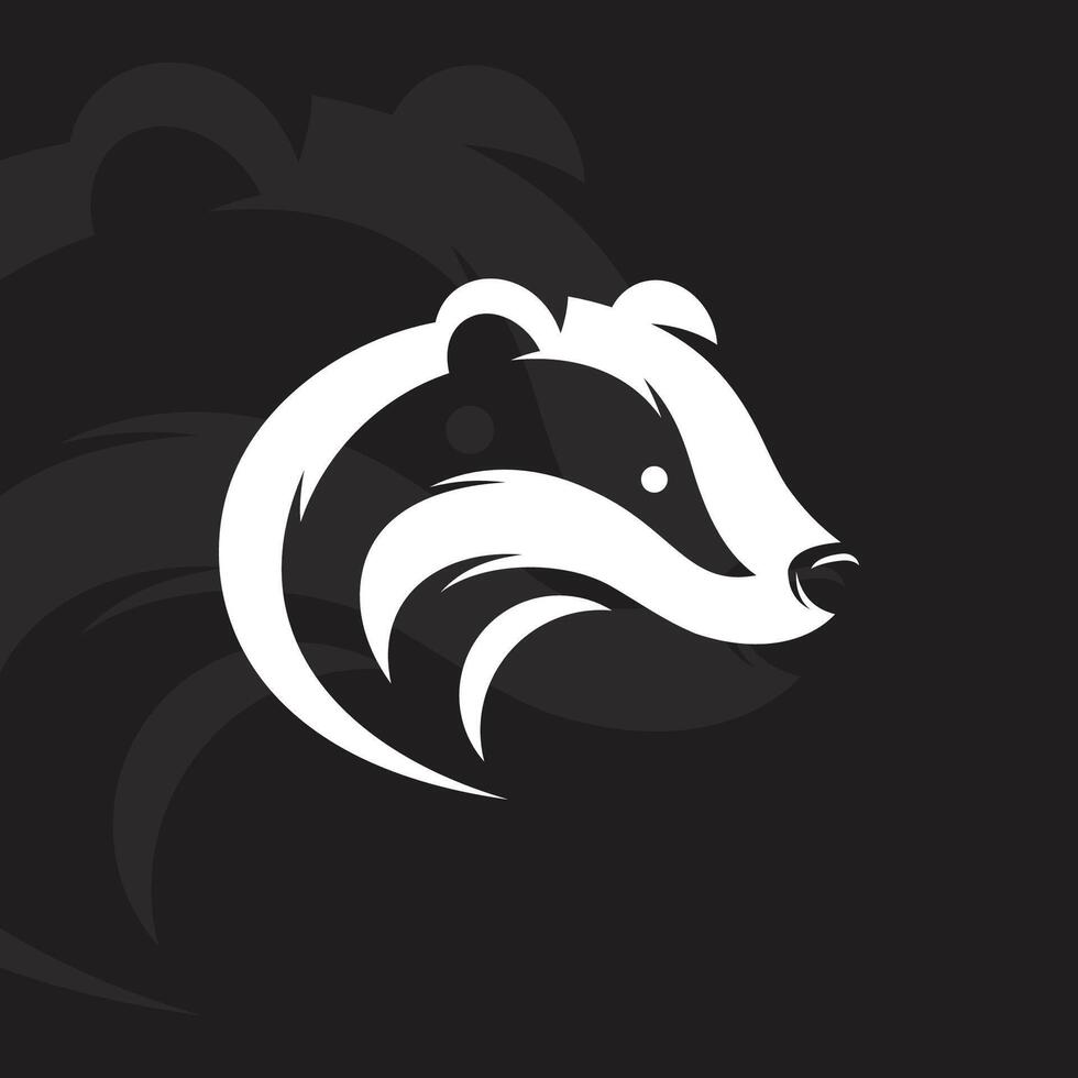 Badger logo on isolated background vector