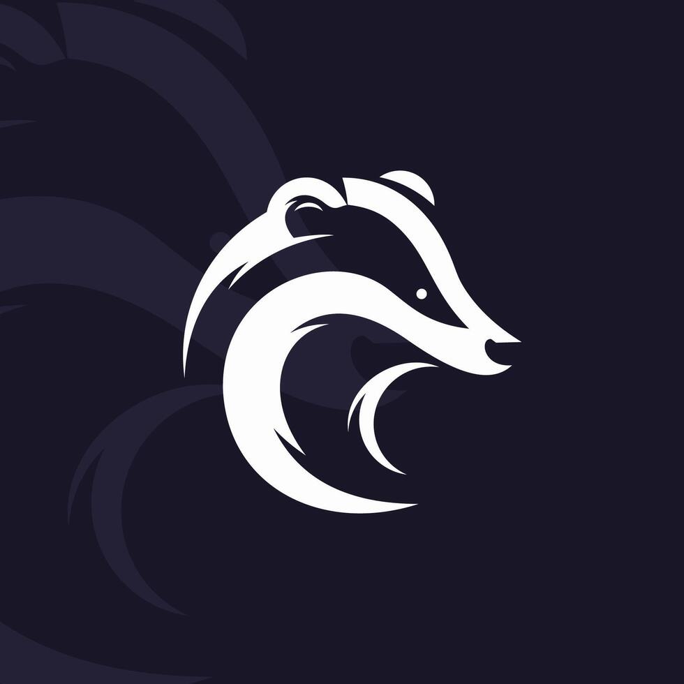 Badger logo on isolated background vector