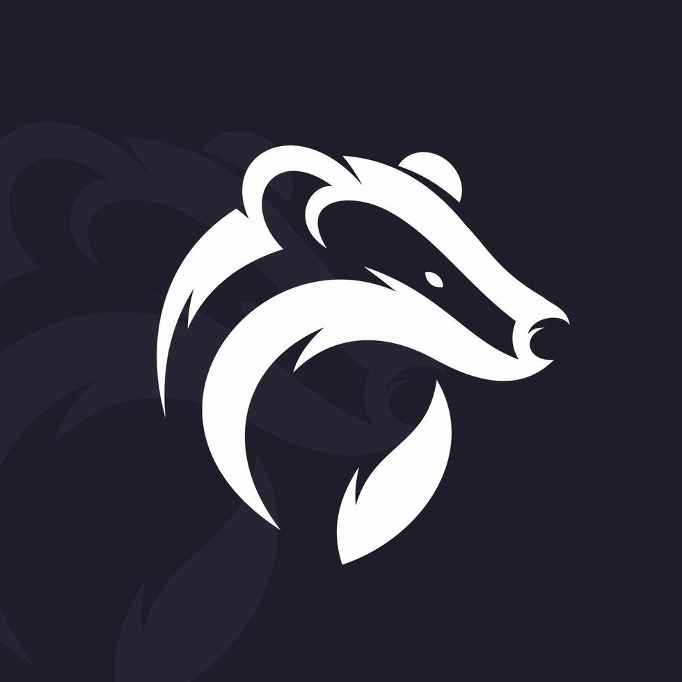 Badger logo on isolated background vector