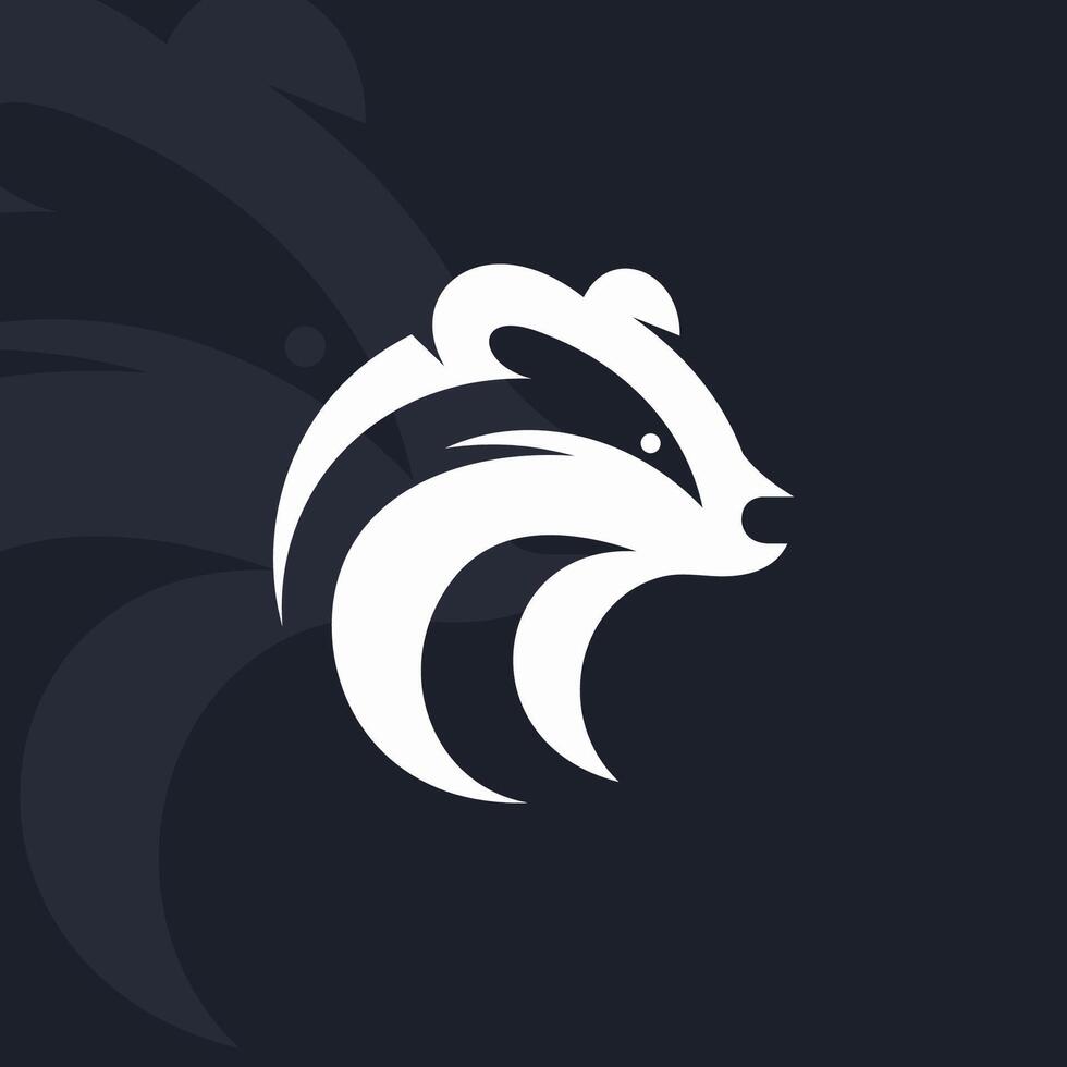 Badger logo on isolated background vector