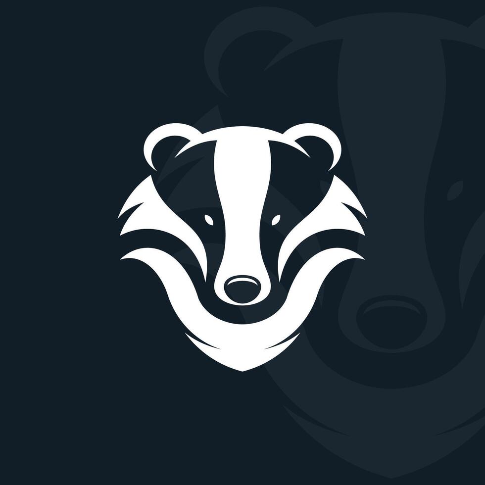Badger logo on isolated background vector
