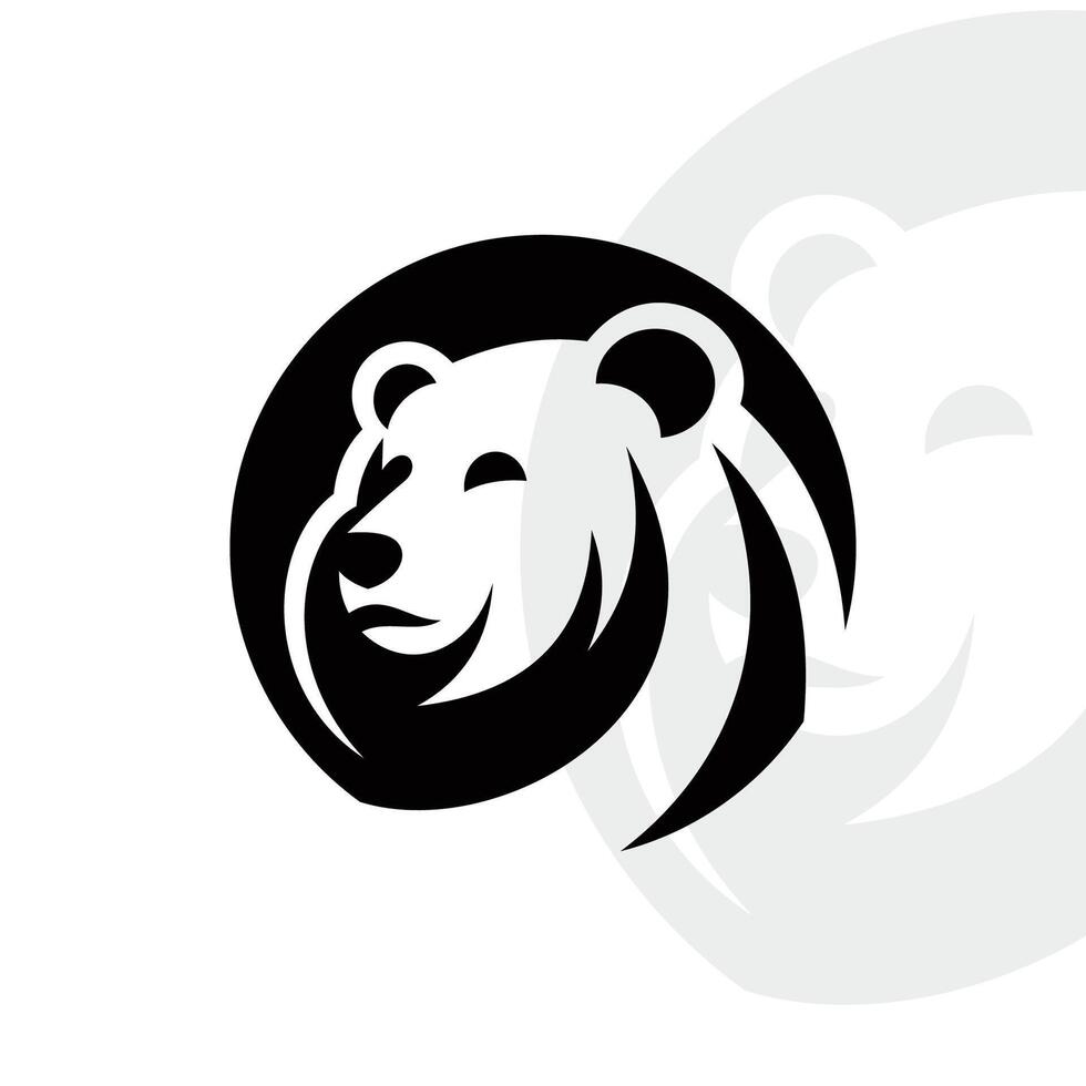 Bear logo on isolated background vector