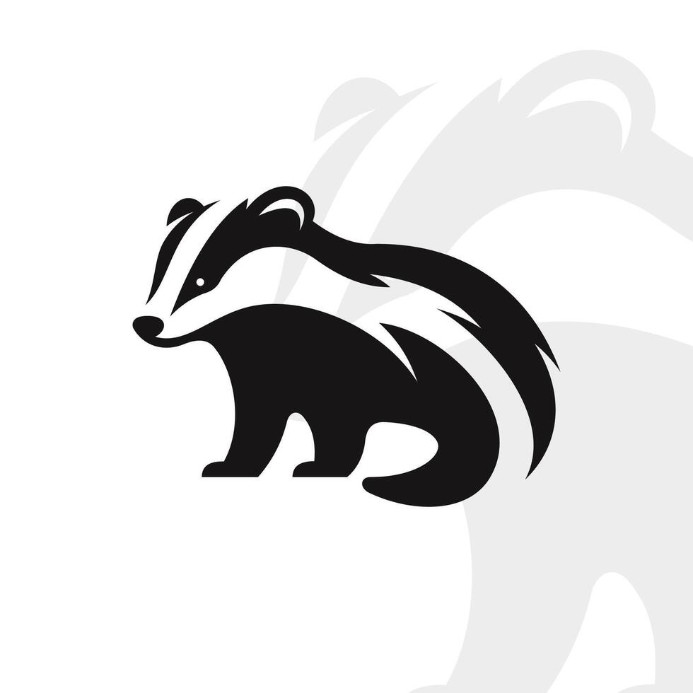 Badger logo on isolated background vector