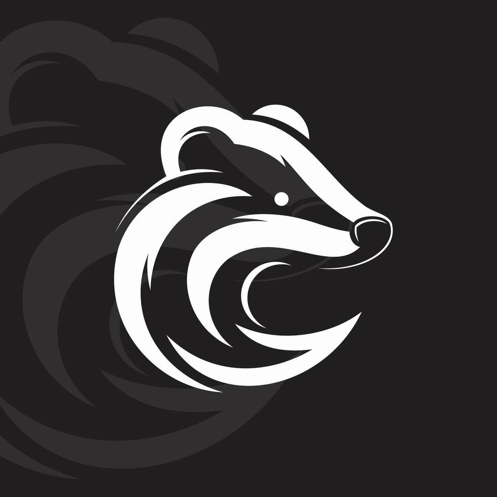 Badger logo on isolated background vector