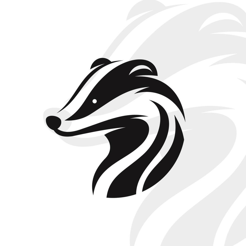 Badger logo on isolated background vector