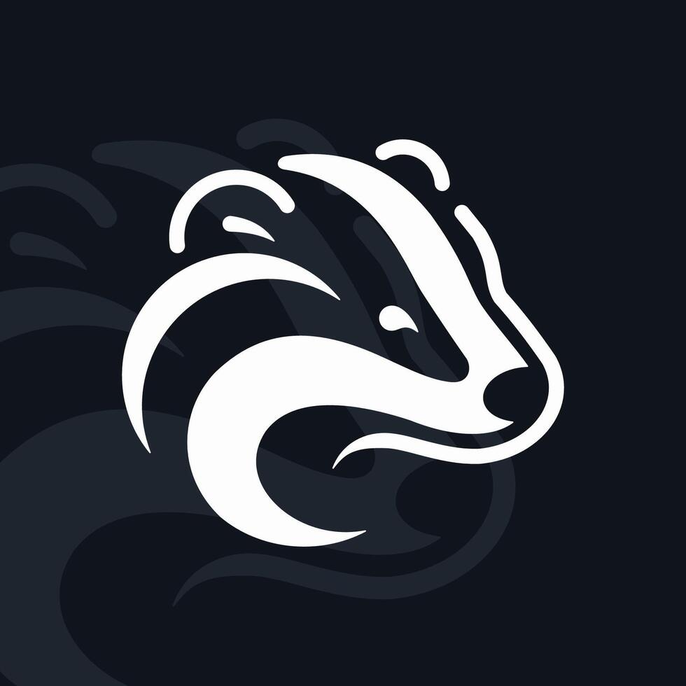 Badger logo on isolated background vector