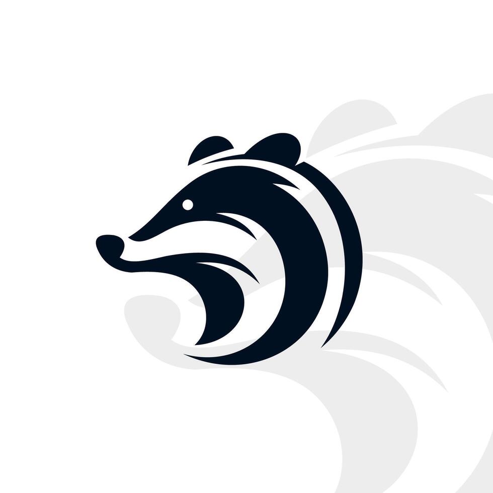 Badger logo on isolated background vector