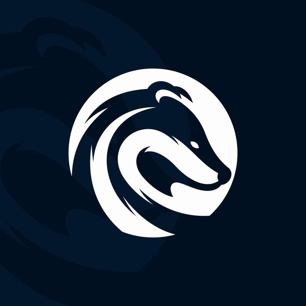 Badger logo on isolated background vector