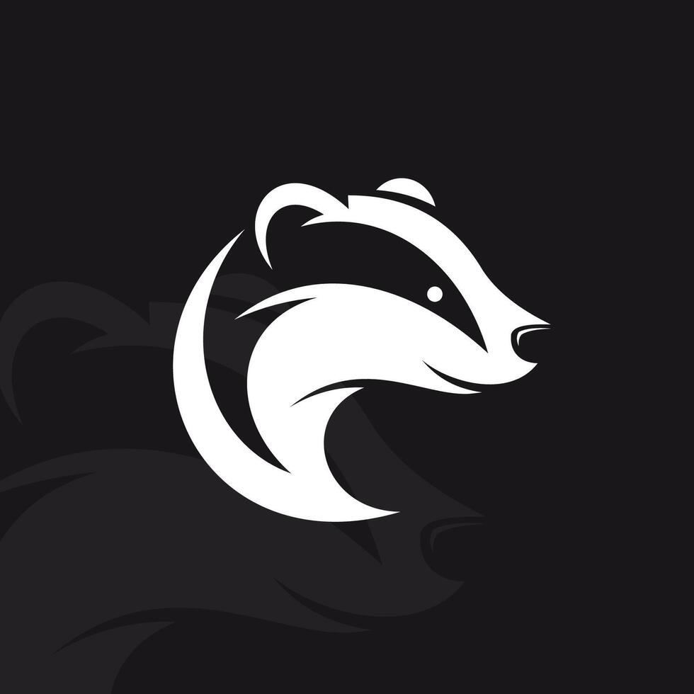 Badger logo on isolated background vector