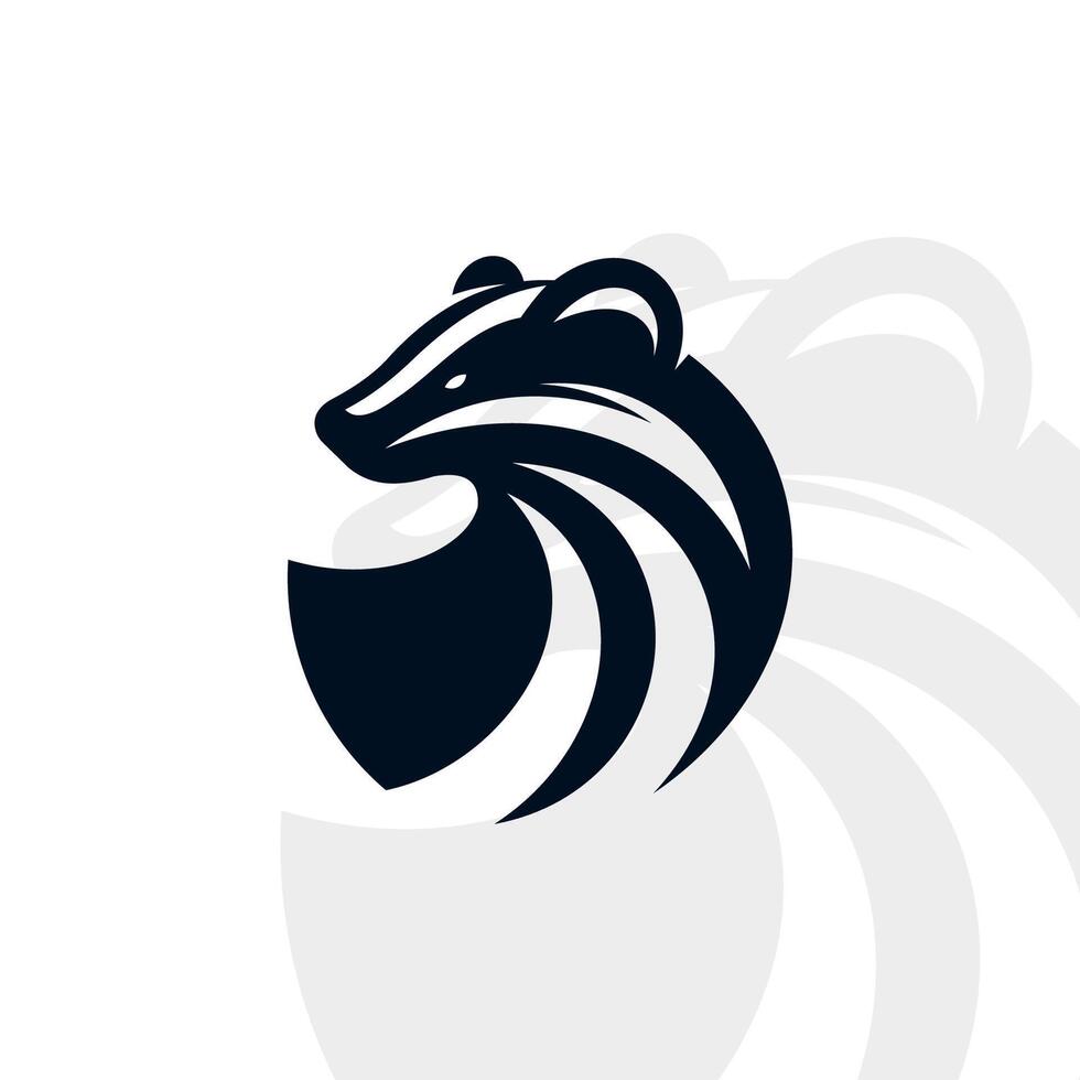 Badger logo on isolated background vector
