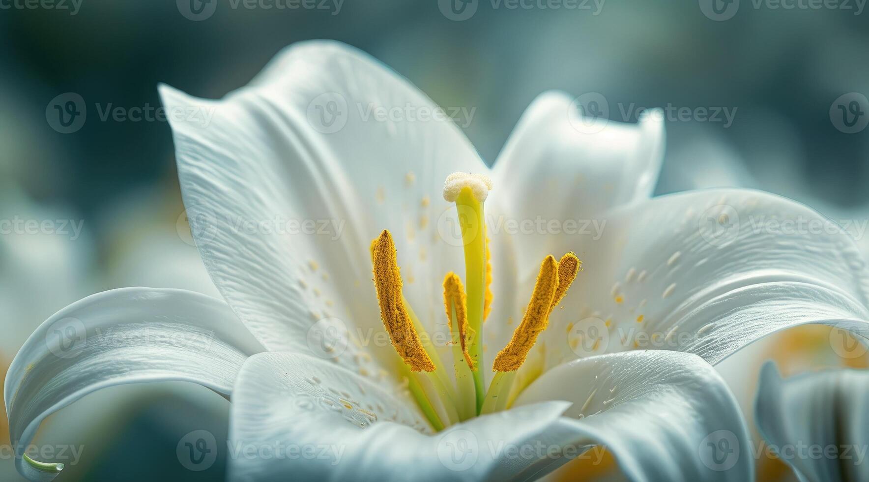 Lily flowers in garden. photo