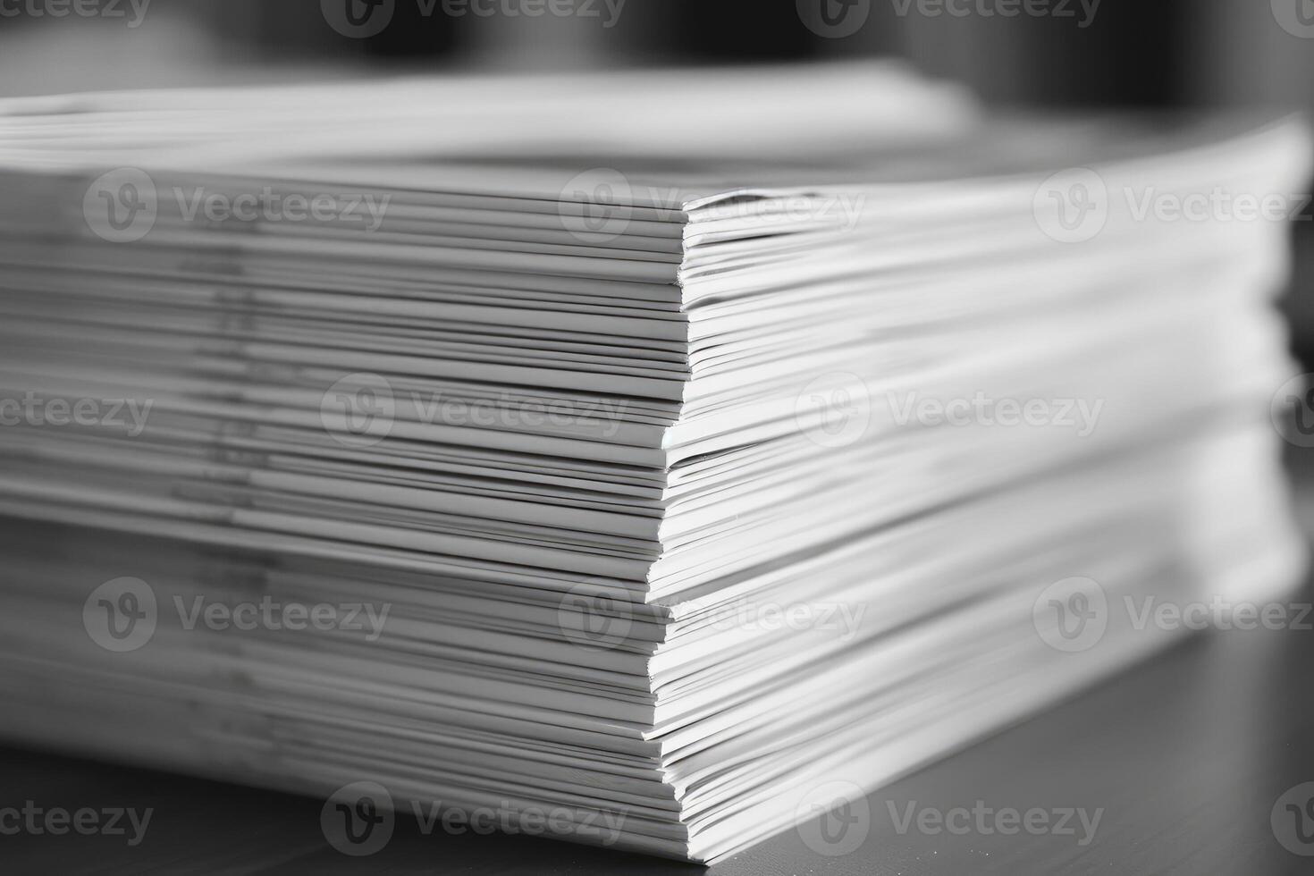 Detailed stack of assorted magazines photo