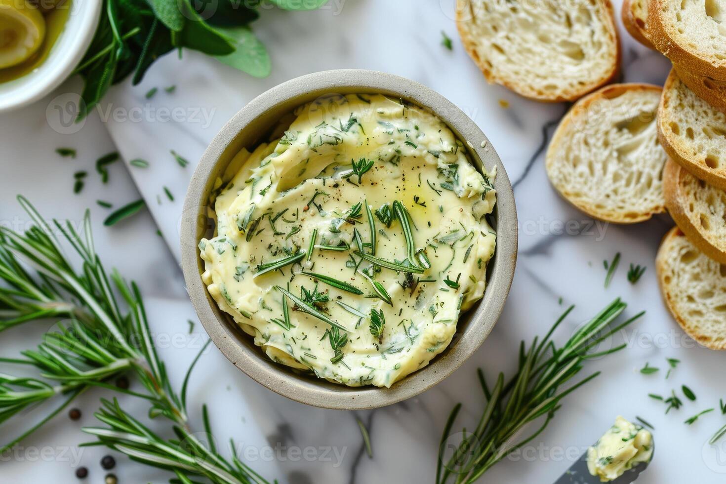Healthy homemade herb butter photo