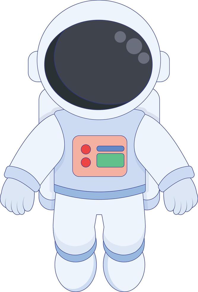Astronaut Flat Illustration vector