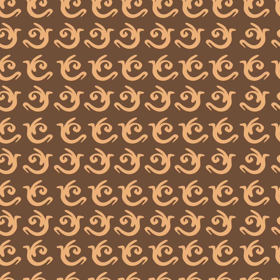 Traditional Indonesian Batik pattern in a seamless design,showcasing intricate and elegant motifs. vector