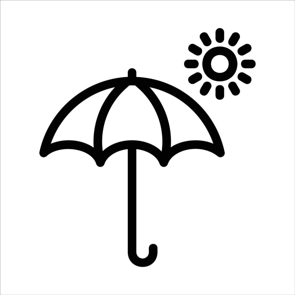 umbrella in flat design style vector