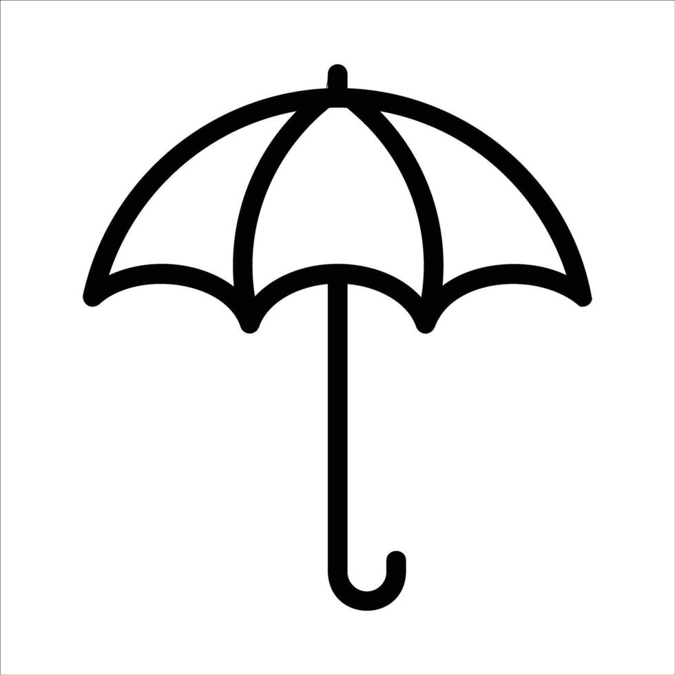 umbrella in flat design style vector