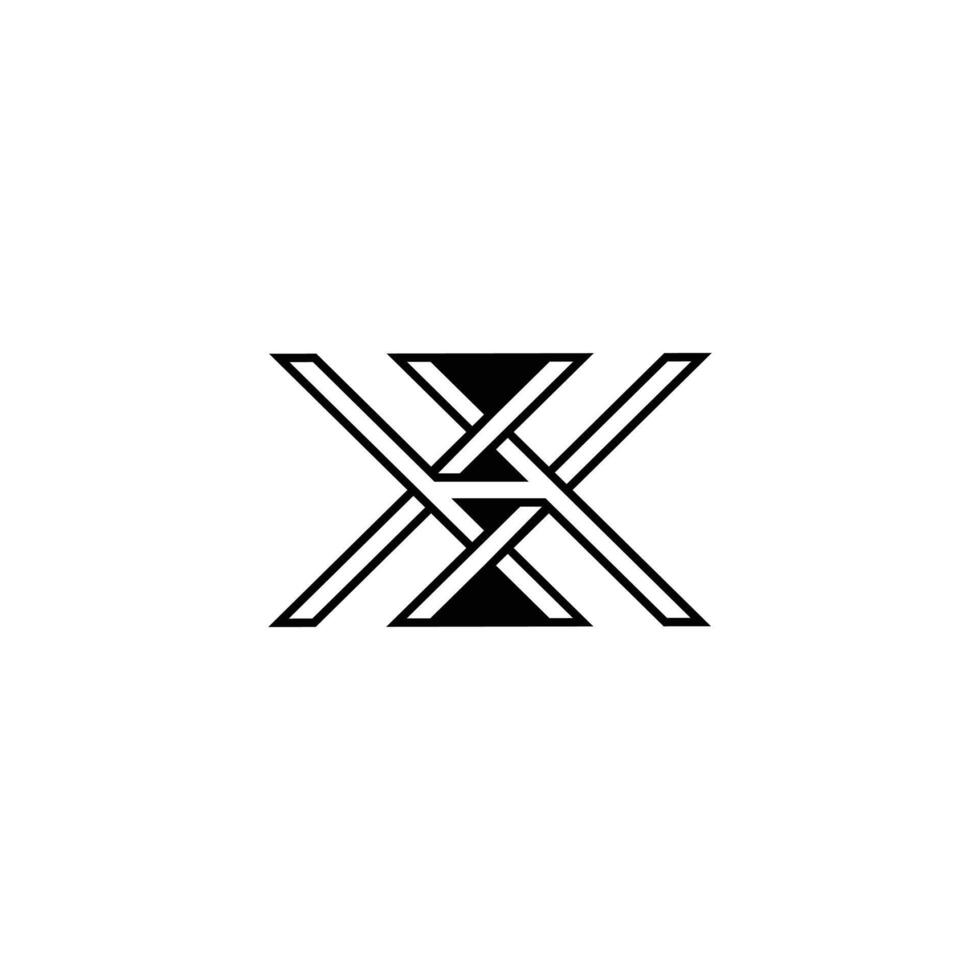 Alphabet Initials logo HX, XH, X and H vector