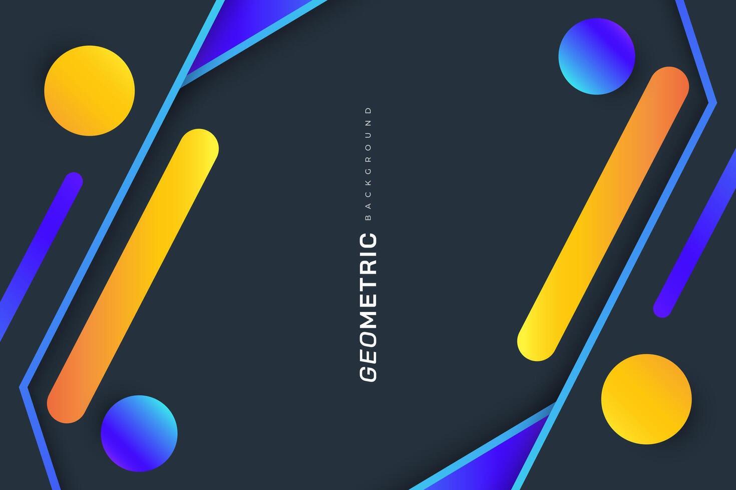 Abstract Background with Colorful Geometric Shapes. Modern and Simple Creative Banner Design vector
