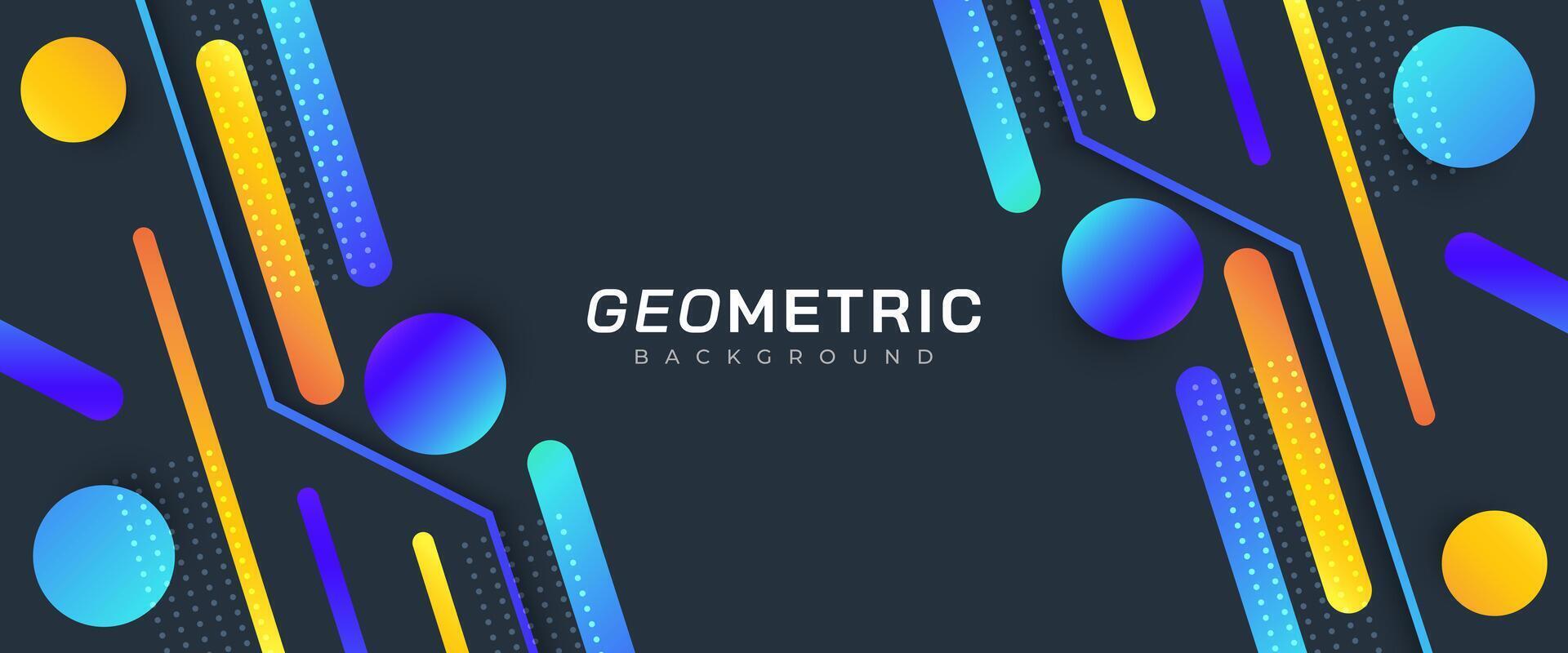 Abstract Background with Colorful Geometric Shapes. Modern and Simple Creative Banner Design vector