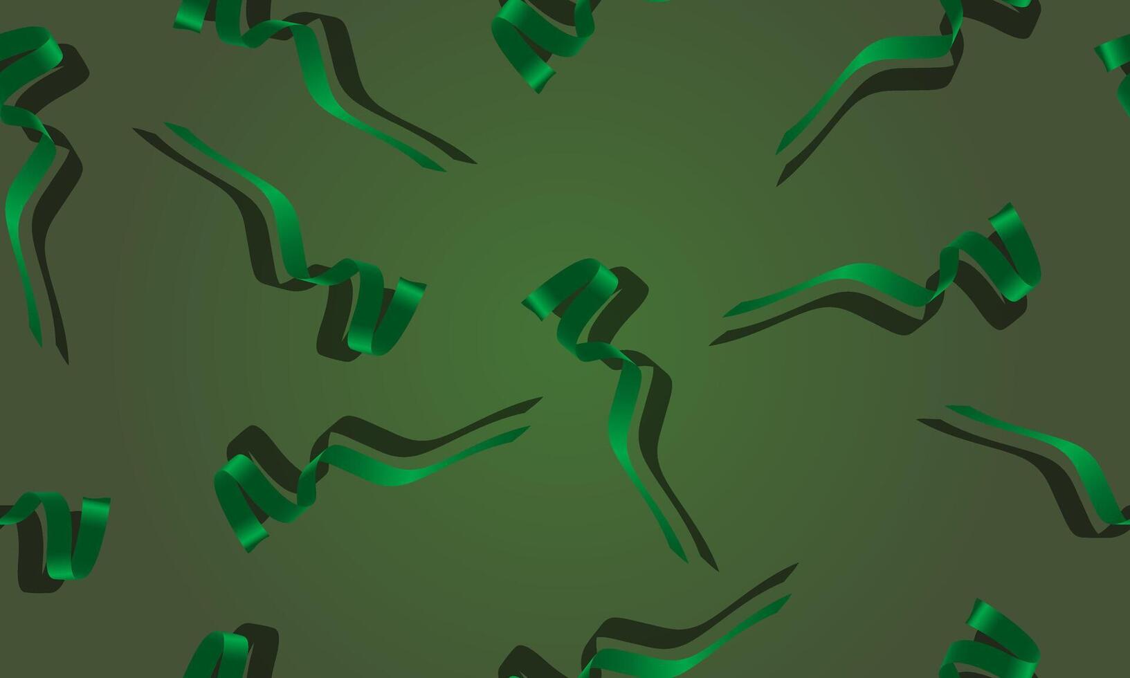 Seamless pattern with green ribbon. vector