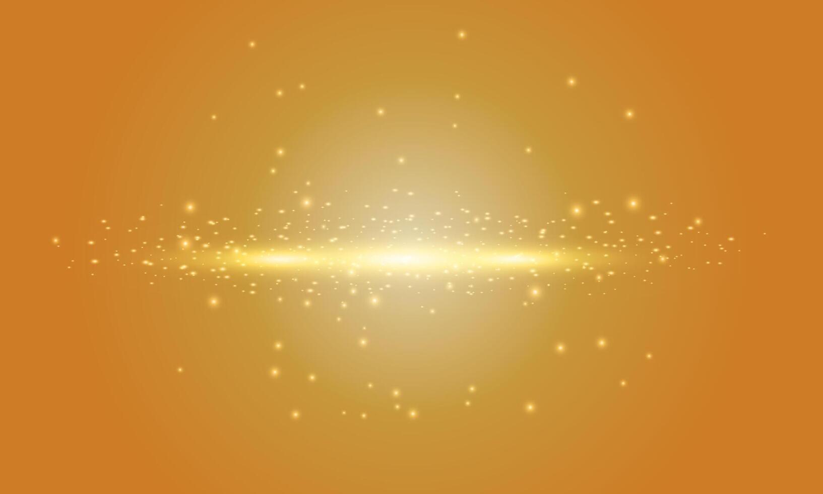 Abstract golden light circle effect. shiny. vector