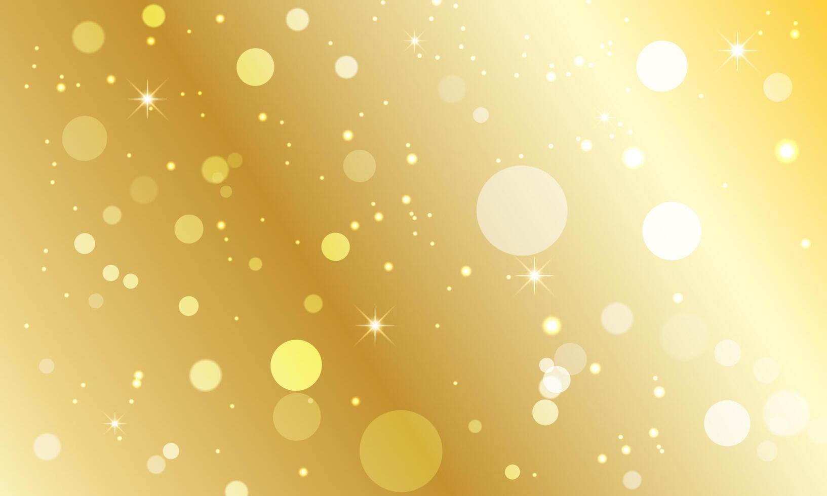 Abstract golden background with circle bubbles. vector