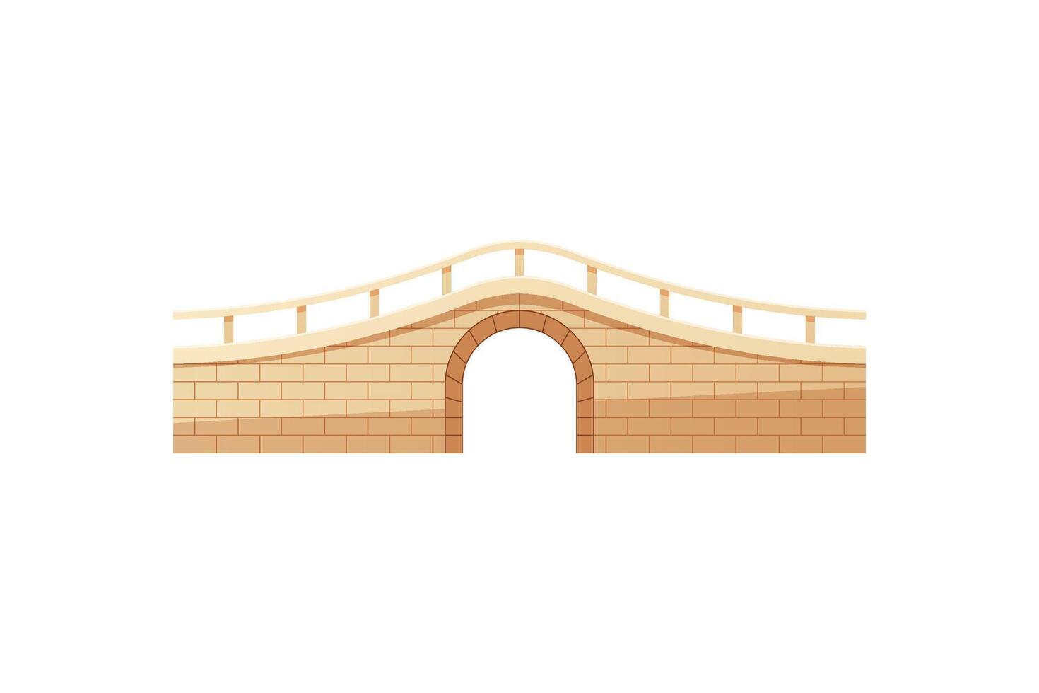 Roca puente aislado en blanco antecedentes. vector