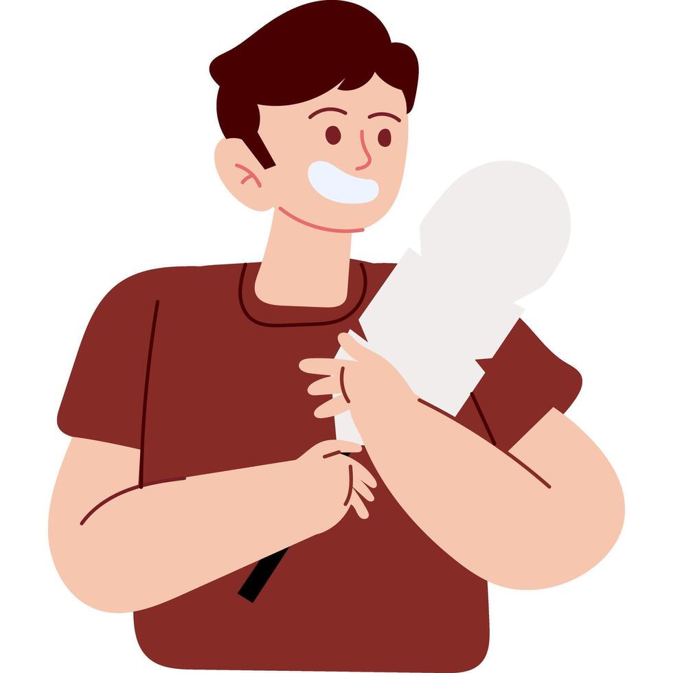 man flat style character illustration vector
