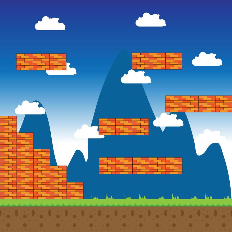 Game Arena Set The Illustration vector