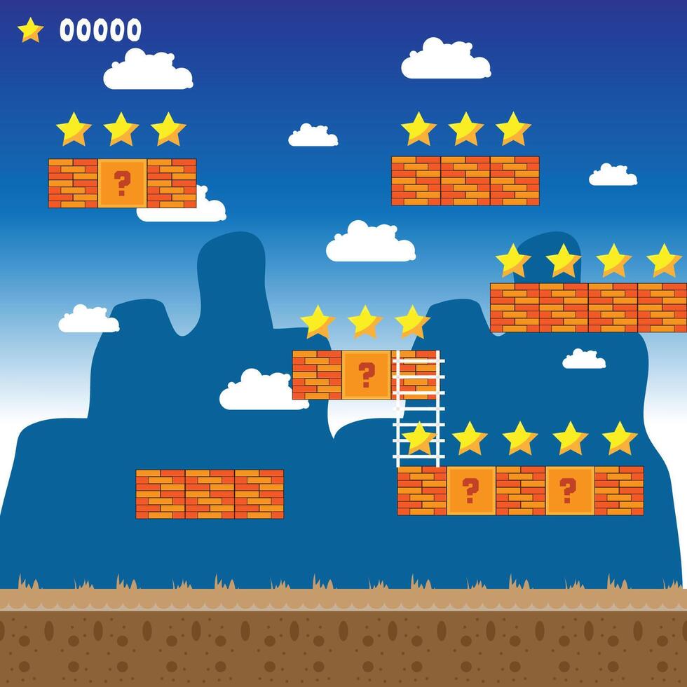 Game Arena Set The Illustration vector