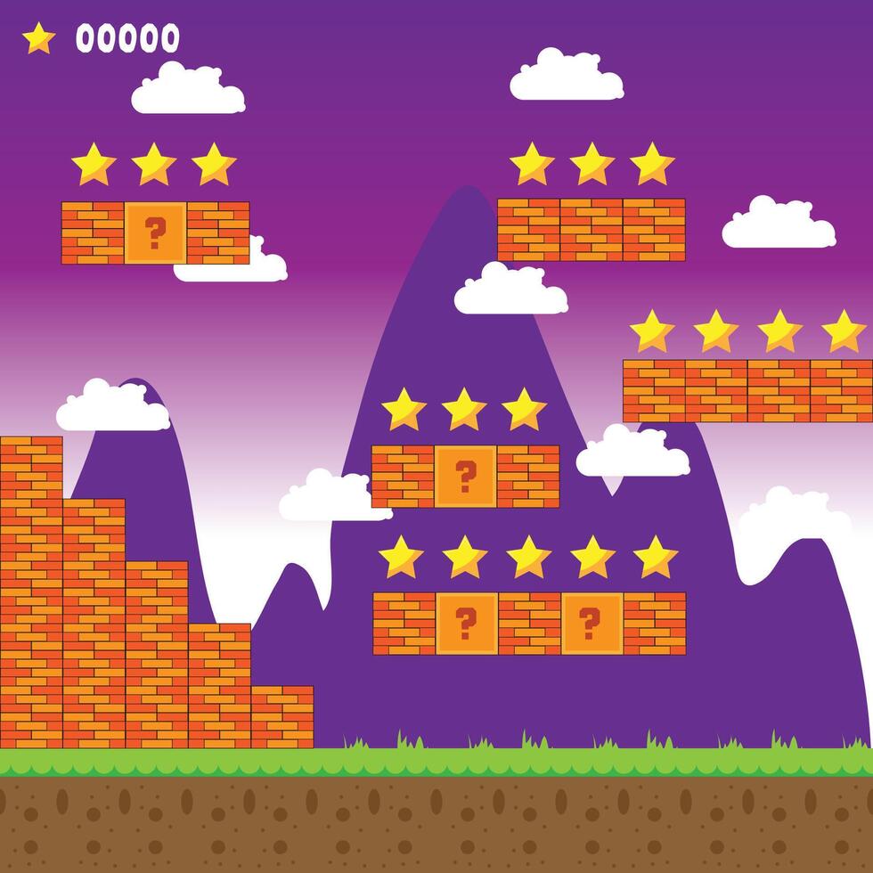 Game Arena Set The Illustration vector
