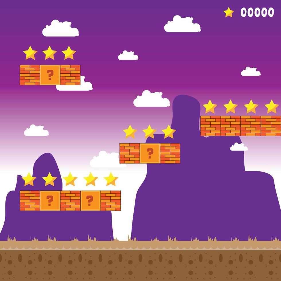 Game Arena Set The Illustration vector