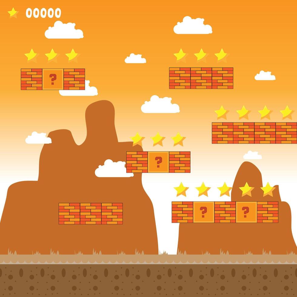 Game Arena Set The Illustration vector
