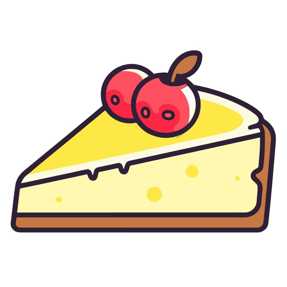 depiction of a delectable cheesecake icon, perfect for bakery logos or dessert menus. vector