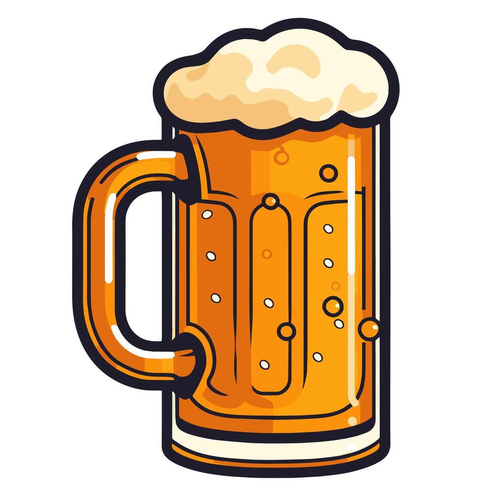depiction of a classic beer icon, perfect for brewery logos or beverage menus. vector