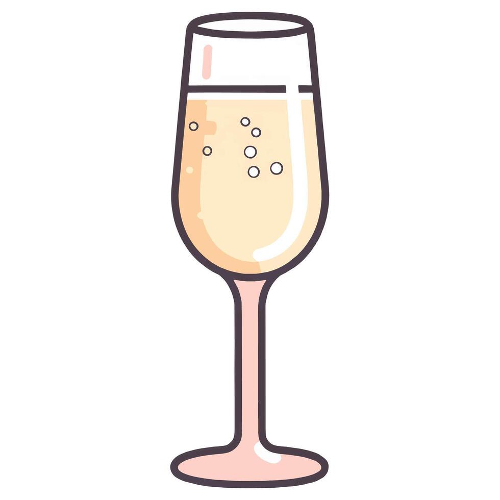 depiction of celebratory champagne icon, perfect for event invitations or beverage menus. vector