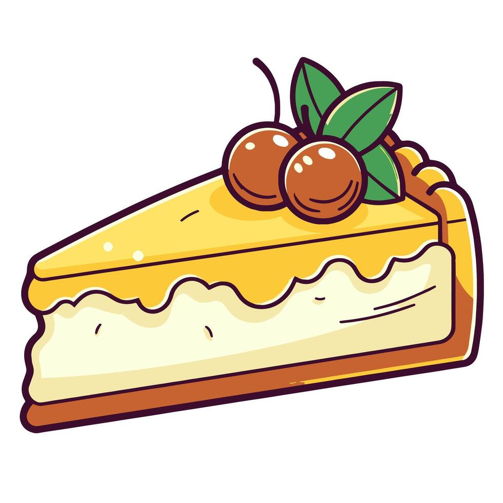 depiction of a delectable cheesecake icon, perfect for bakery logos or dessert menus. vector