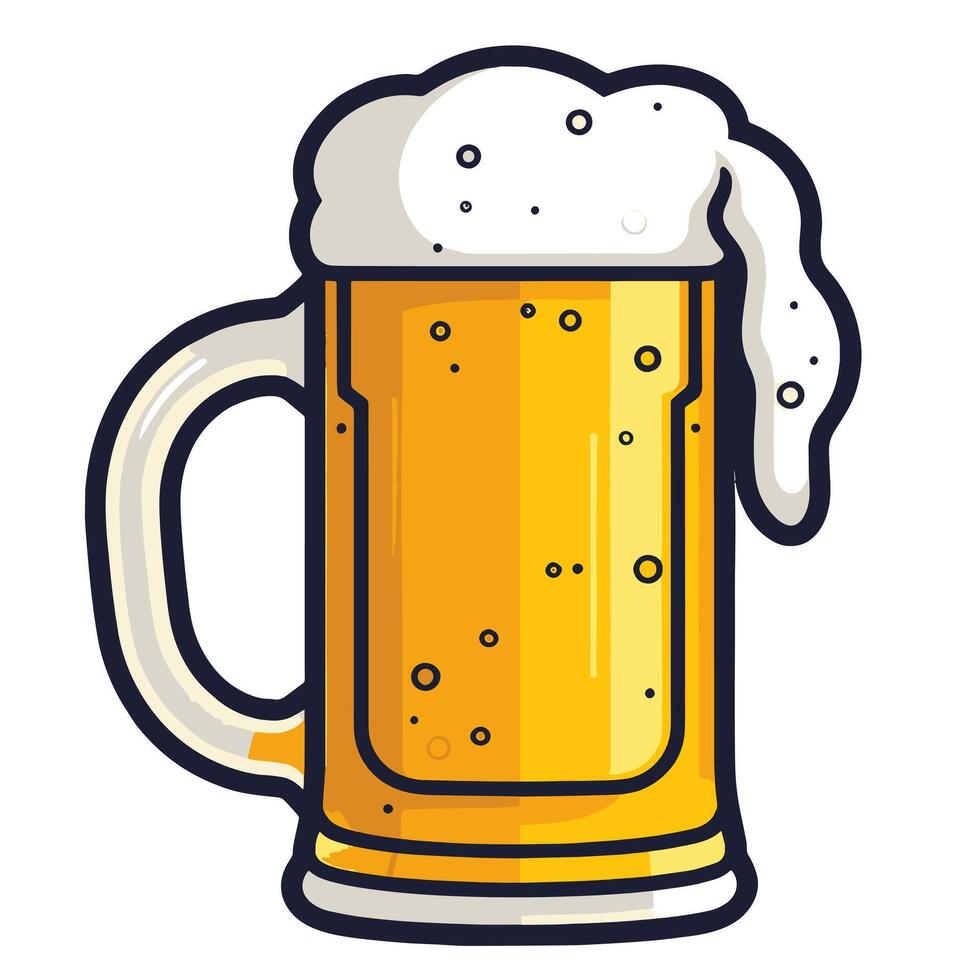 depiction of a classic beer icon, perfect for brewery logos or beverage menus. vector