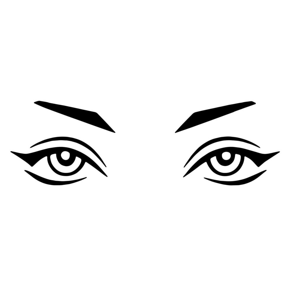 Basic icon of eyes, suitable for visual or surveillance themes. vector