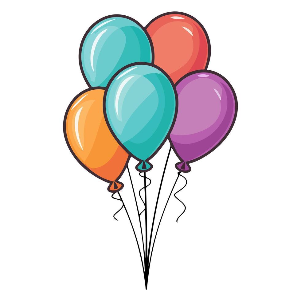A icon depicting balloons, ideal for illustrating celebrations, parties, or festive themes. vector