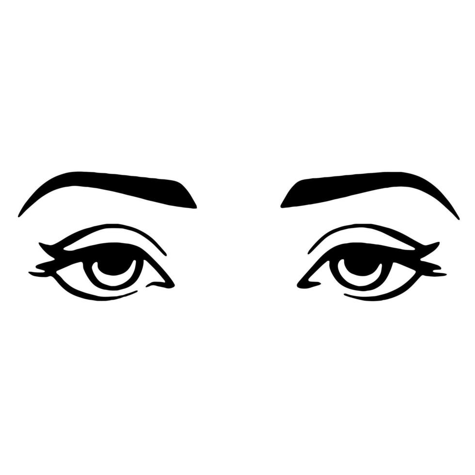 Basic icon of eyes, suitable for visual or surveillance themes. vector