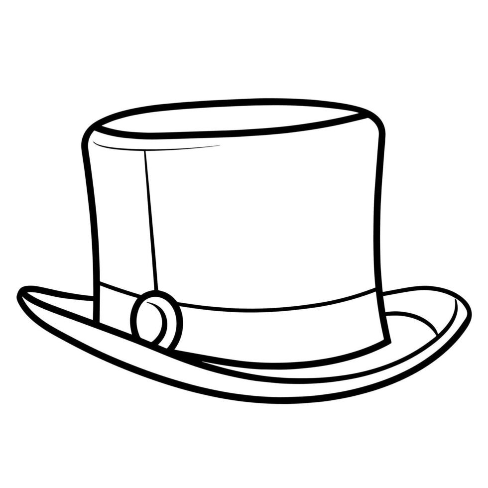 Basic icon of a top hat, suitable for formal attire designs. vector
