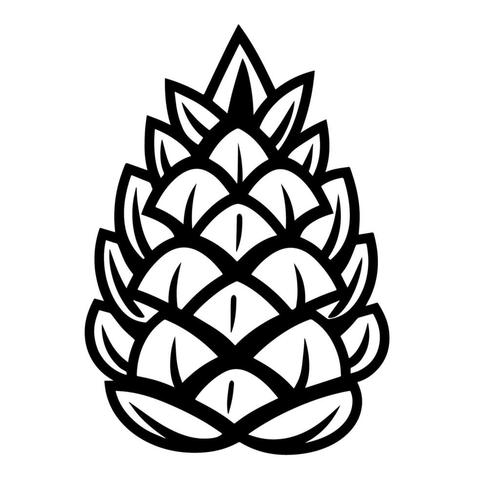 Pinecone outline icon in format, perfect for nature-themed design projects and seasonal decorations. vector