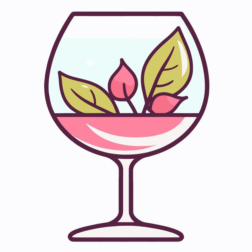 depiction of a sophisticated brandy icon, ideal for beverage menus or liquor labels. vector