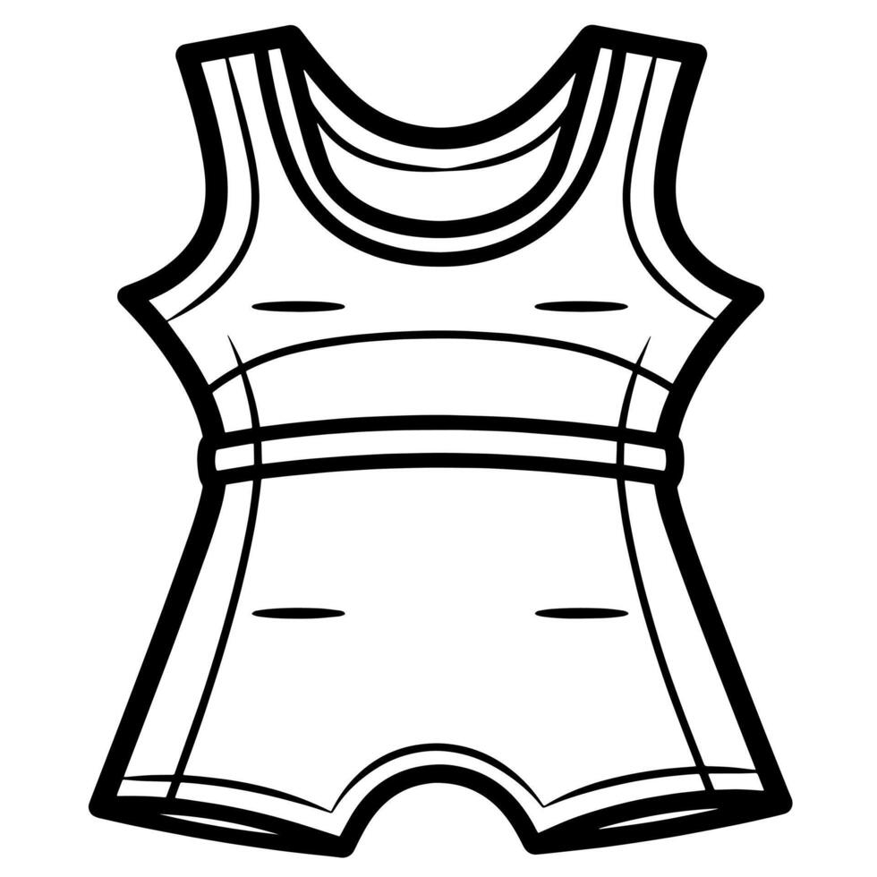 Simple icon of a swimsuit, perfect for beachwear designs. vector