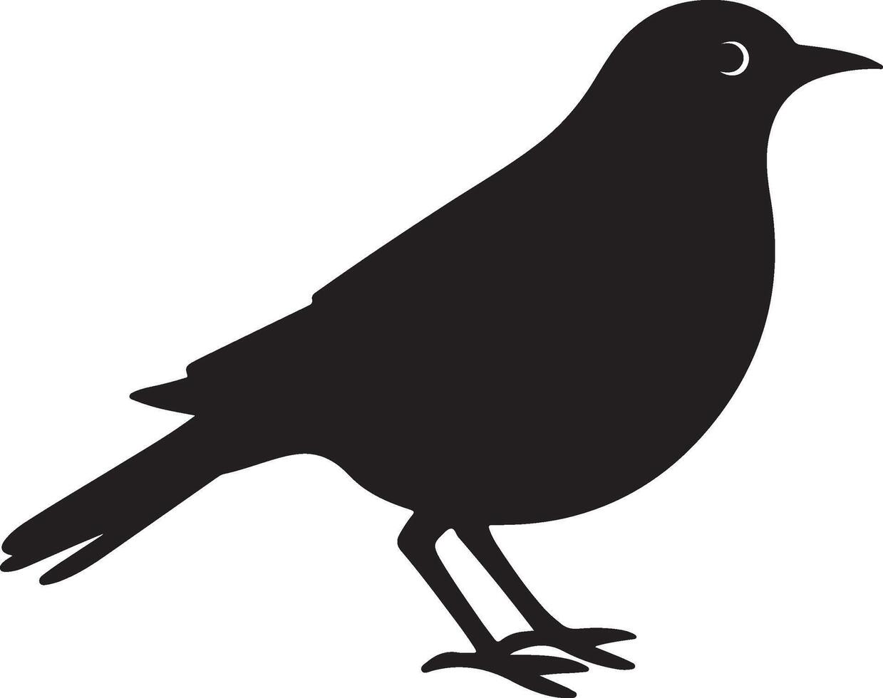 Cuckoo Silhouette Illustration White Background vector