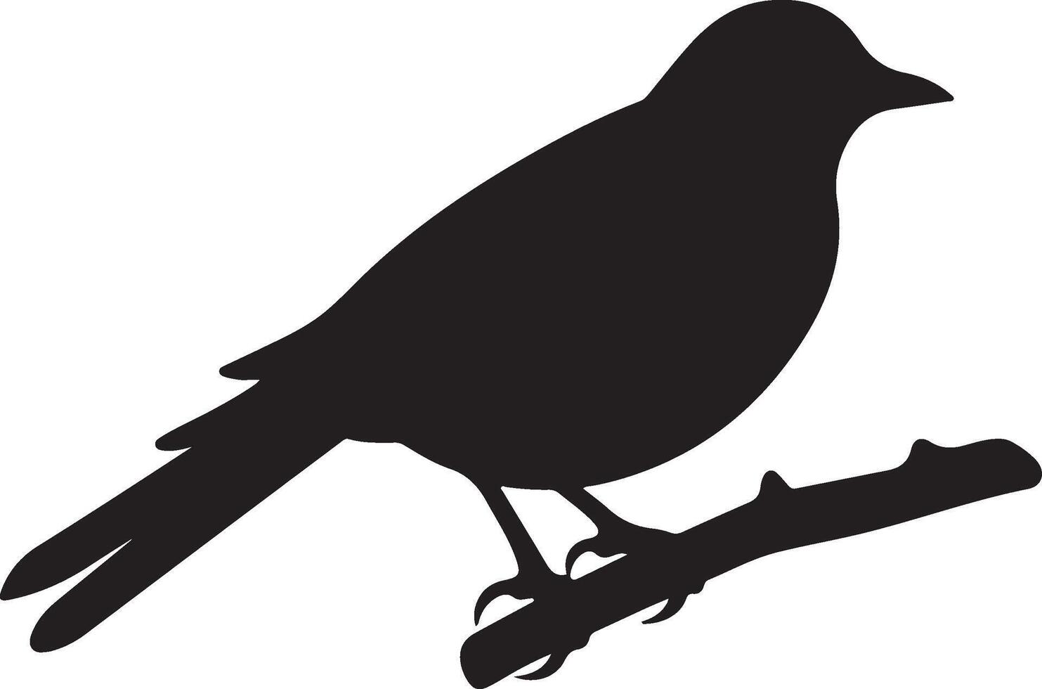 Cuckoo Silhouette Illustration White Background vector