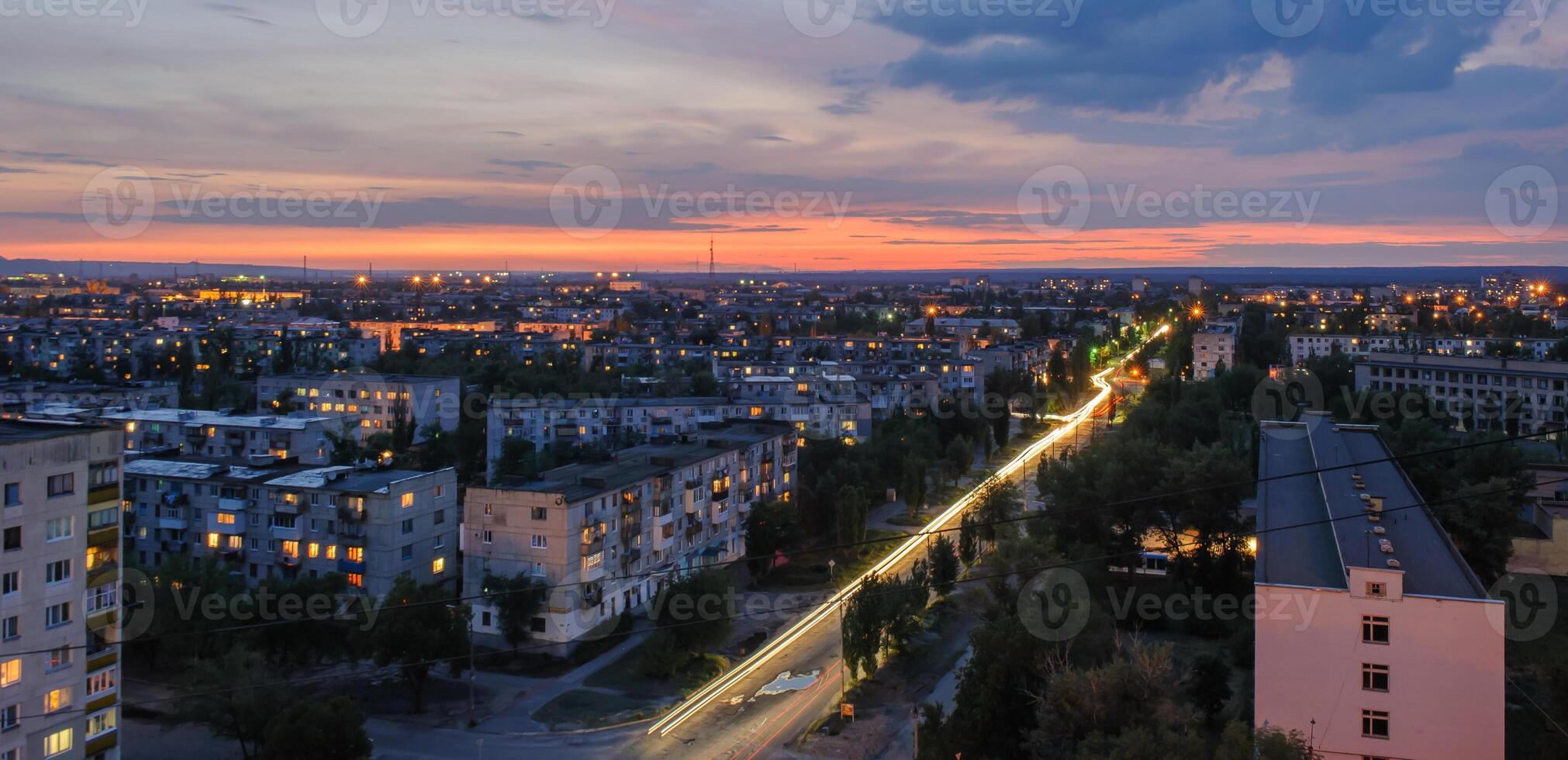 view from the roof of the evening Severodonetsk before the war with Russia 2 photo