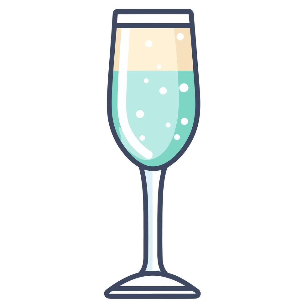 depiction of celebratory champagne icon, perfect for event invitations or beverage menus. vector